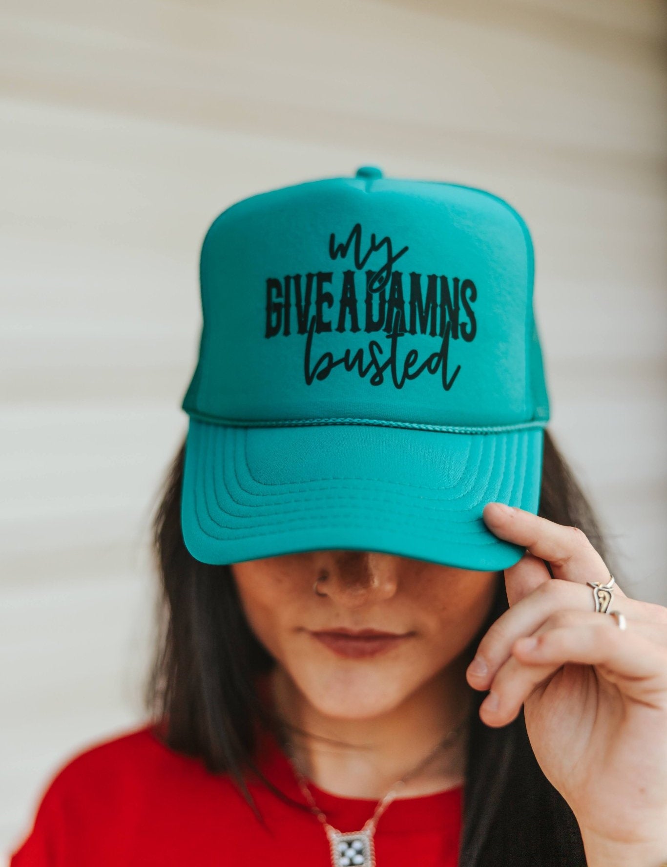 My Give A Damns Busted Trucker HatTurquoise