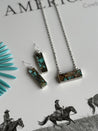 Natural Turquoise Bar Earrings