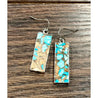 Natural Turquoise Bar Earrings