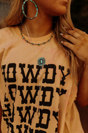 Navajo Pearls and Stacked Turquoise Hoop EarringsTurquoiseOS