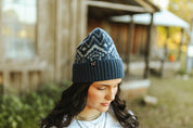 Navy Aztec Beanie
