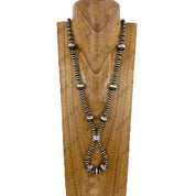 Silver Mesa Pearl Lariat Necklace