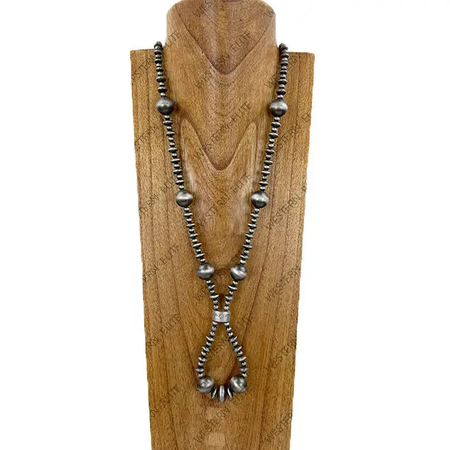 Silver Mesa Pearl Lariat Necklace