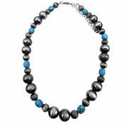 Silver Canyon Turquoise Beaded Necklace