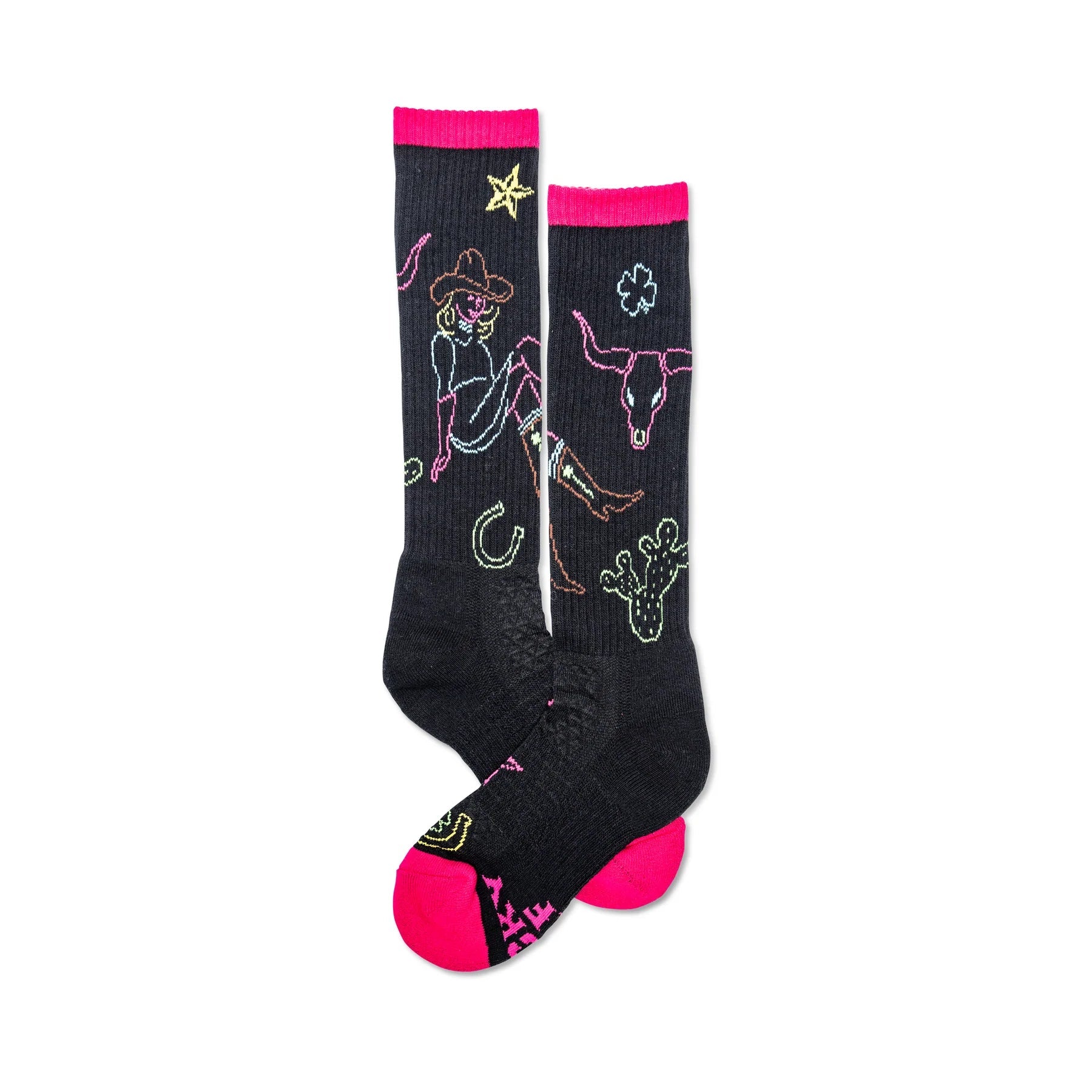 Neon Cowgirl Knee High Socks