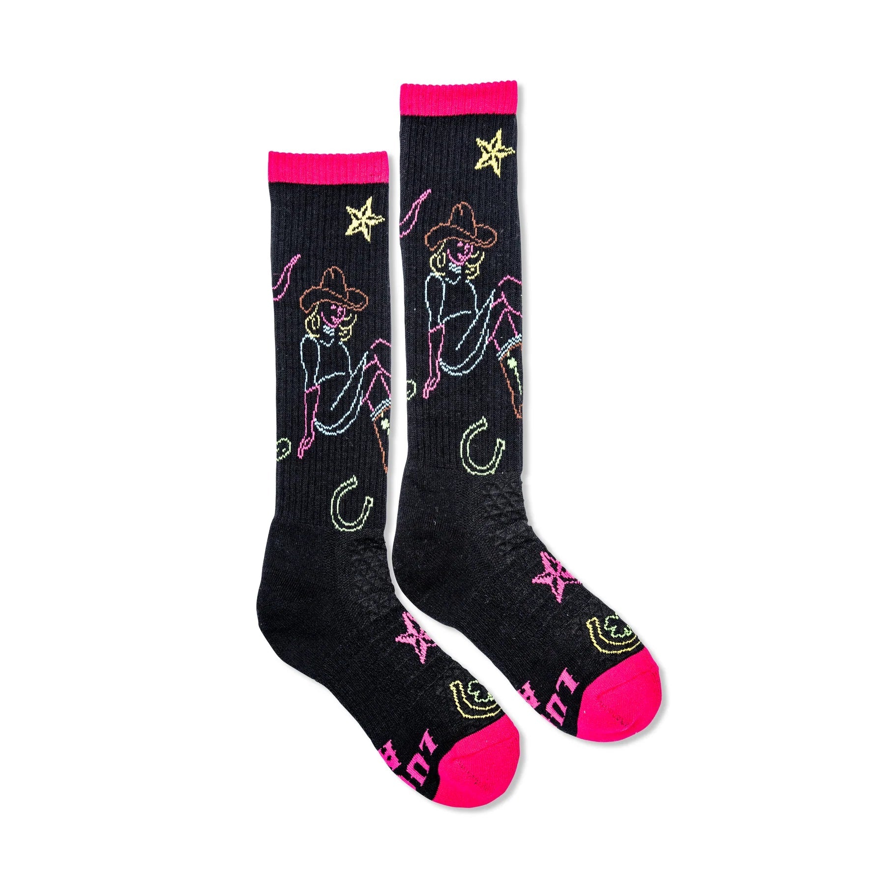 Neon Cowgirl Knee High Socks