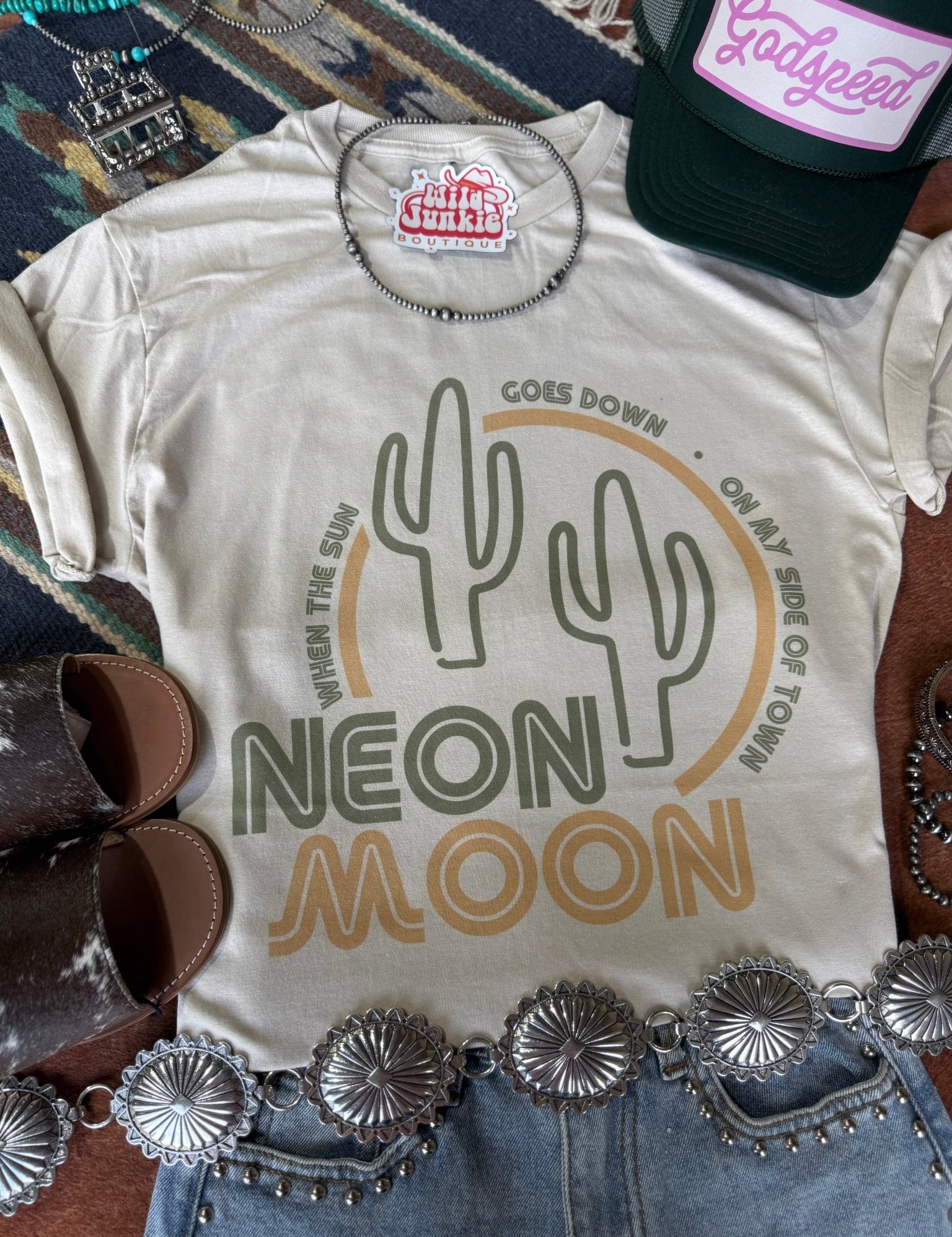 Neon Moon Cactus Graphic TeeCementS