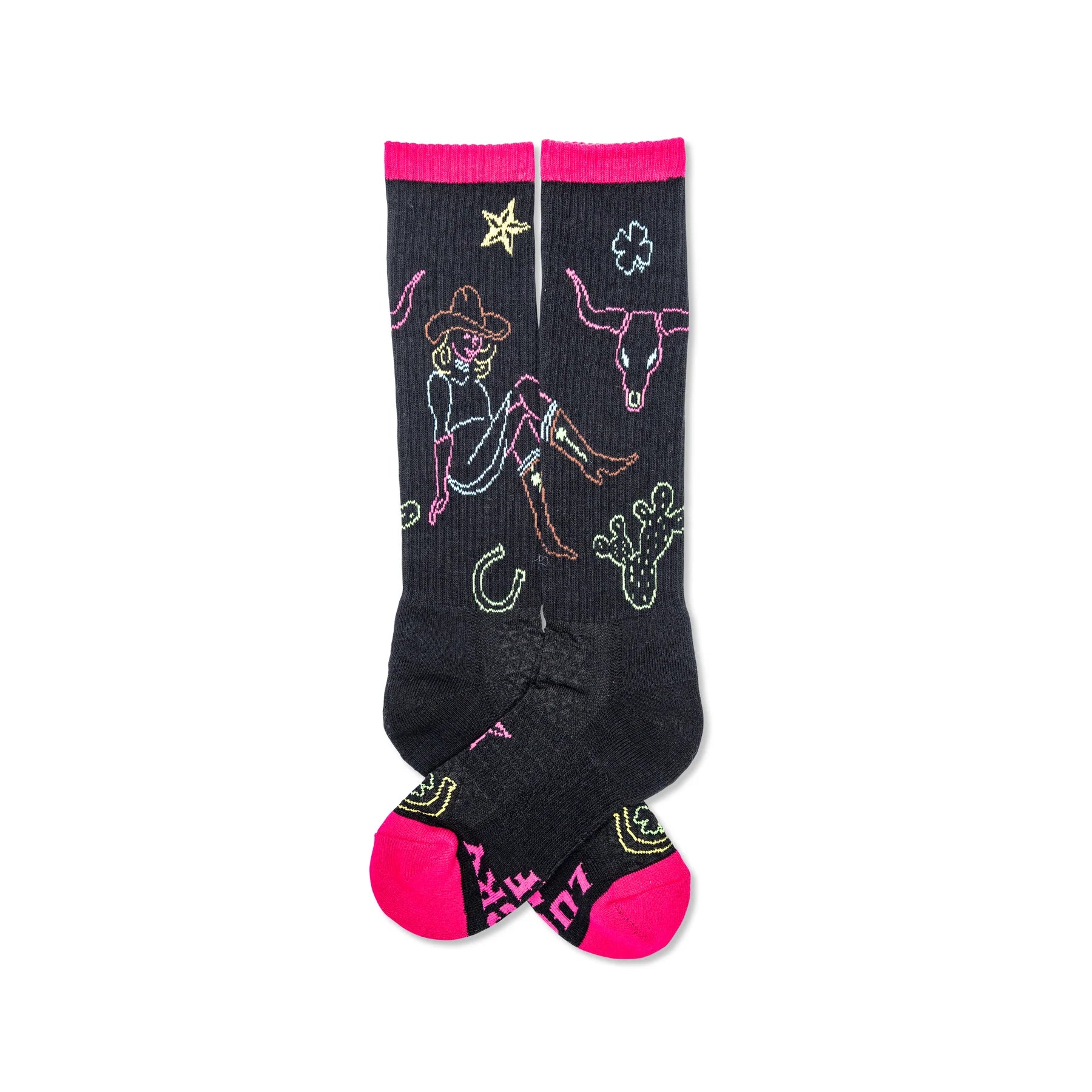 Neon Cowgirl Knee High Socks