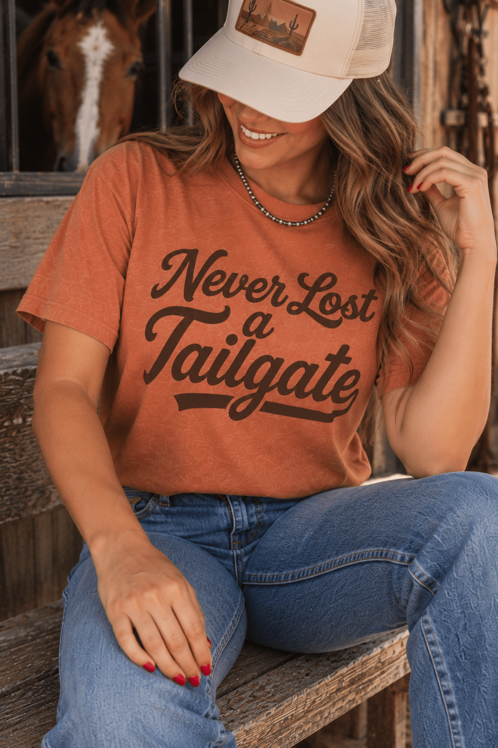 Never Lost A Tailgate Graphic TeeYamS