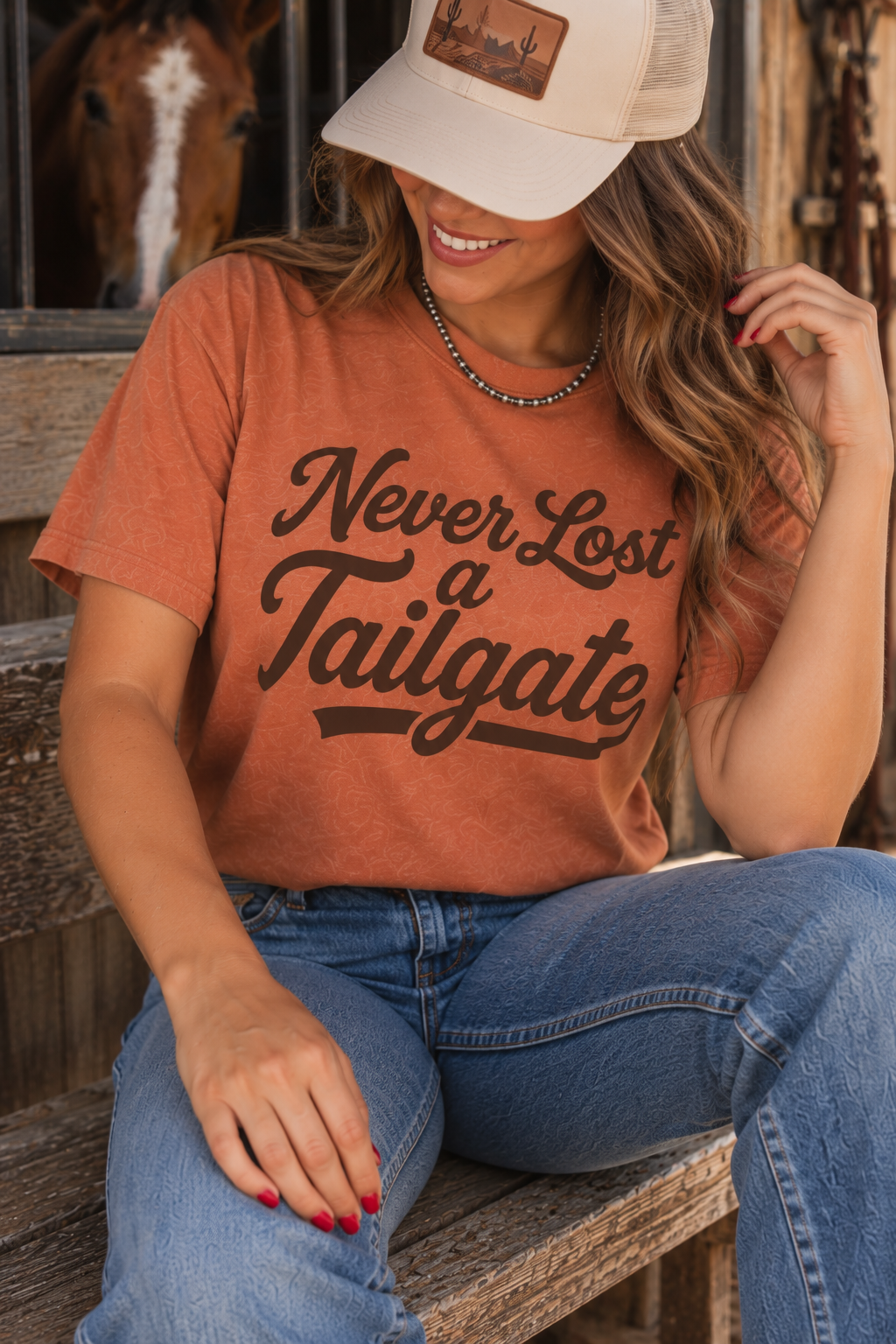 Never Lost A Tailgate Graphic TeeYamS