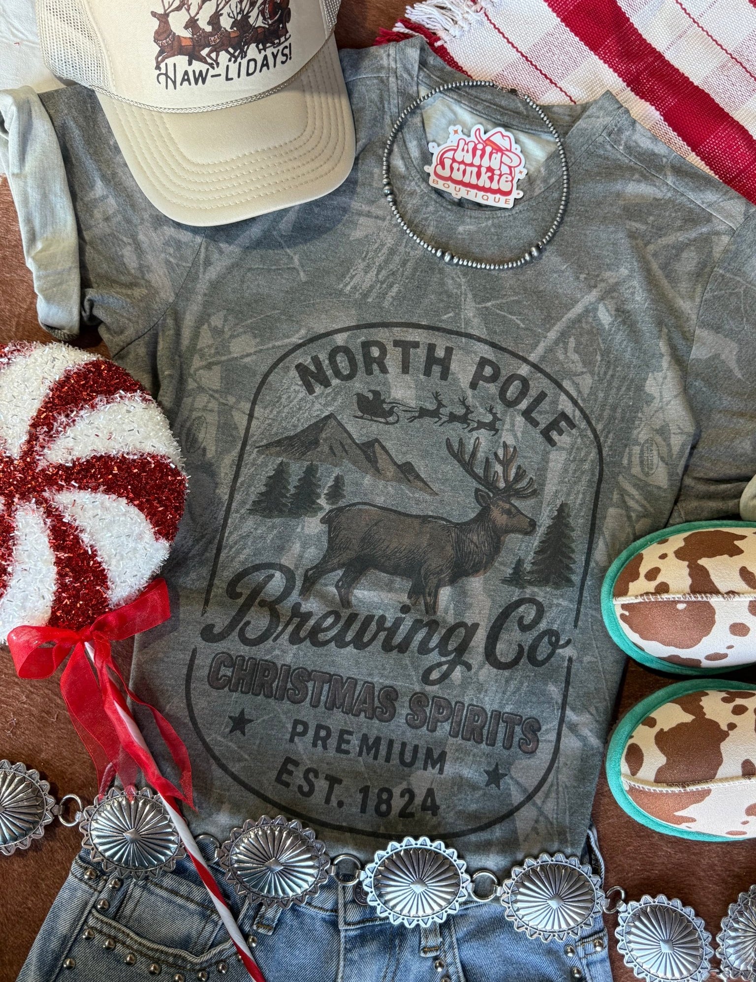 North Pole Brewing Co RealTree Camo Graphic TeeHardwood CamoS