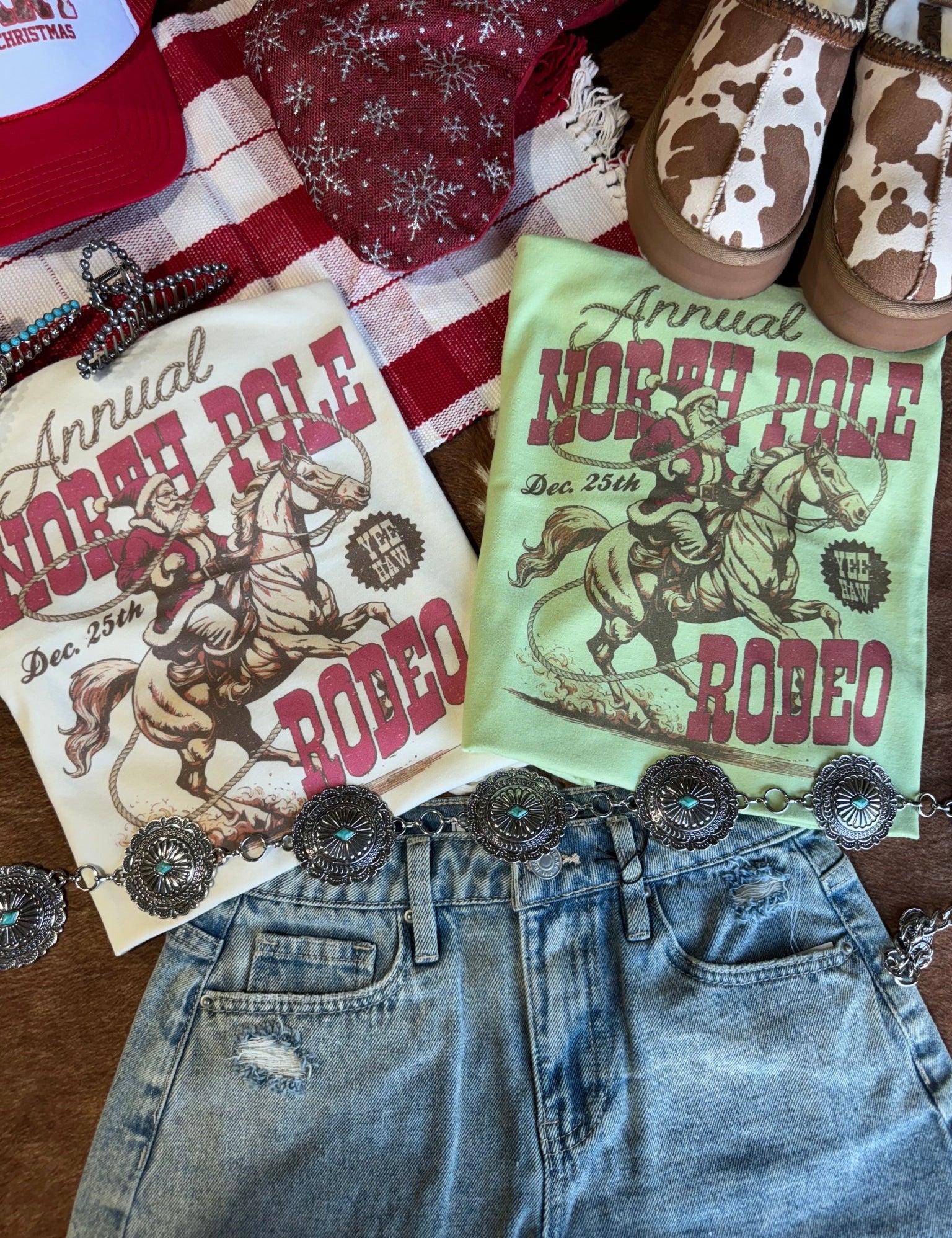 North Pole Rodeo Graphic TeeNaturalS