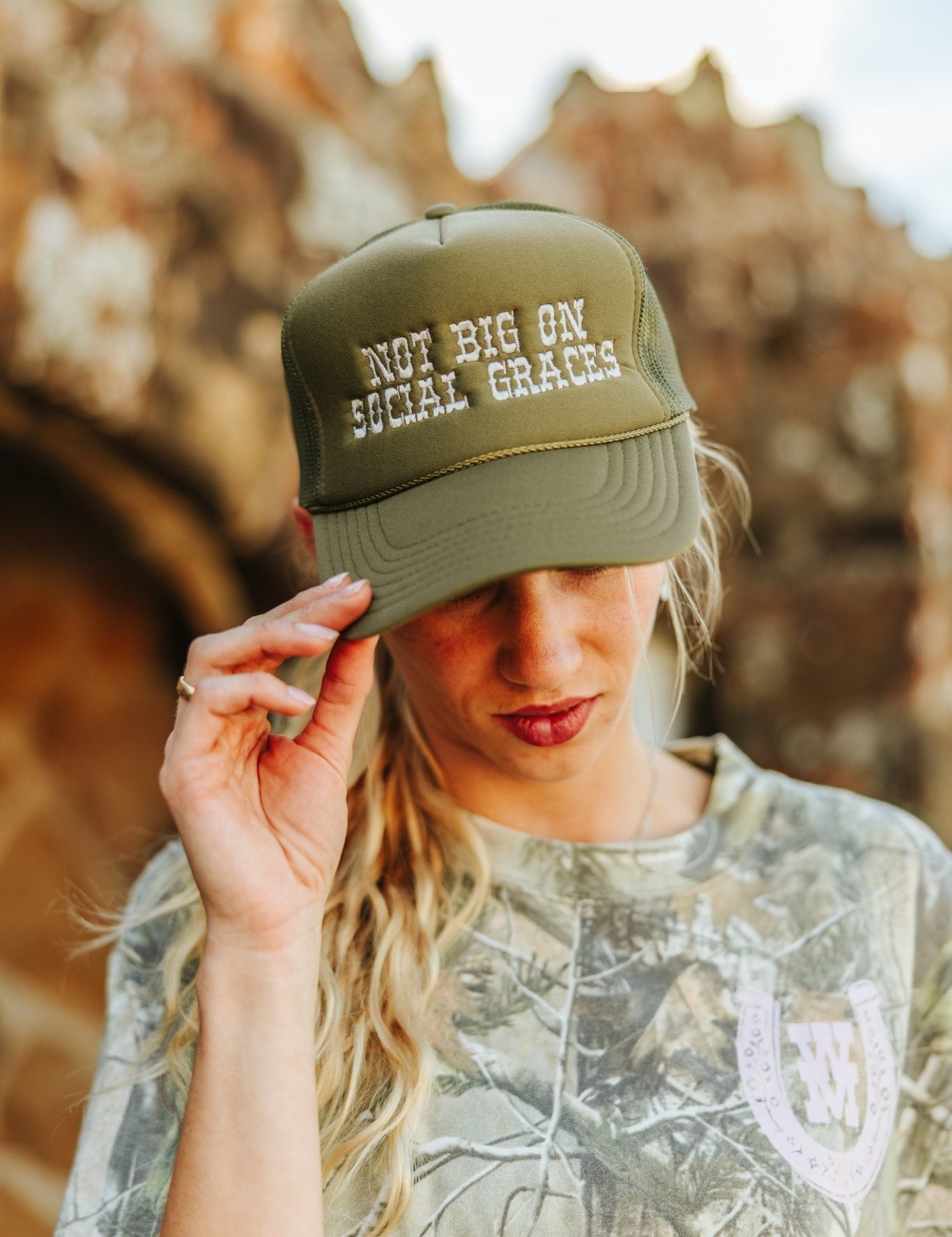 Not Big On Social Graces Trucker Hat