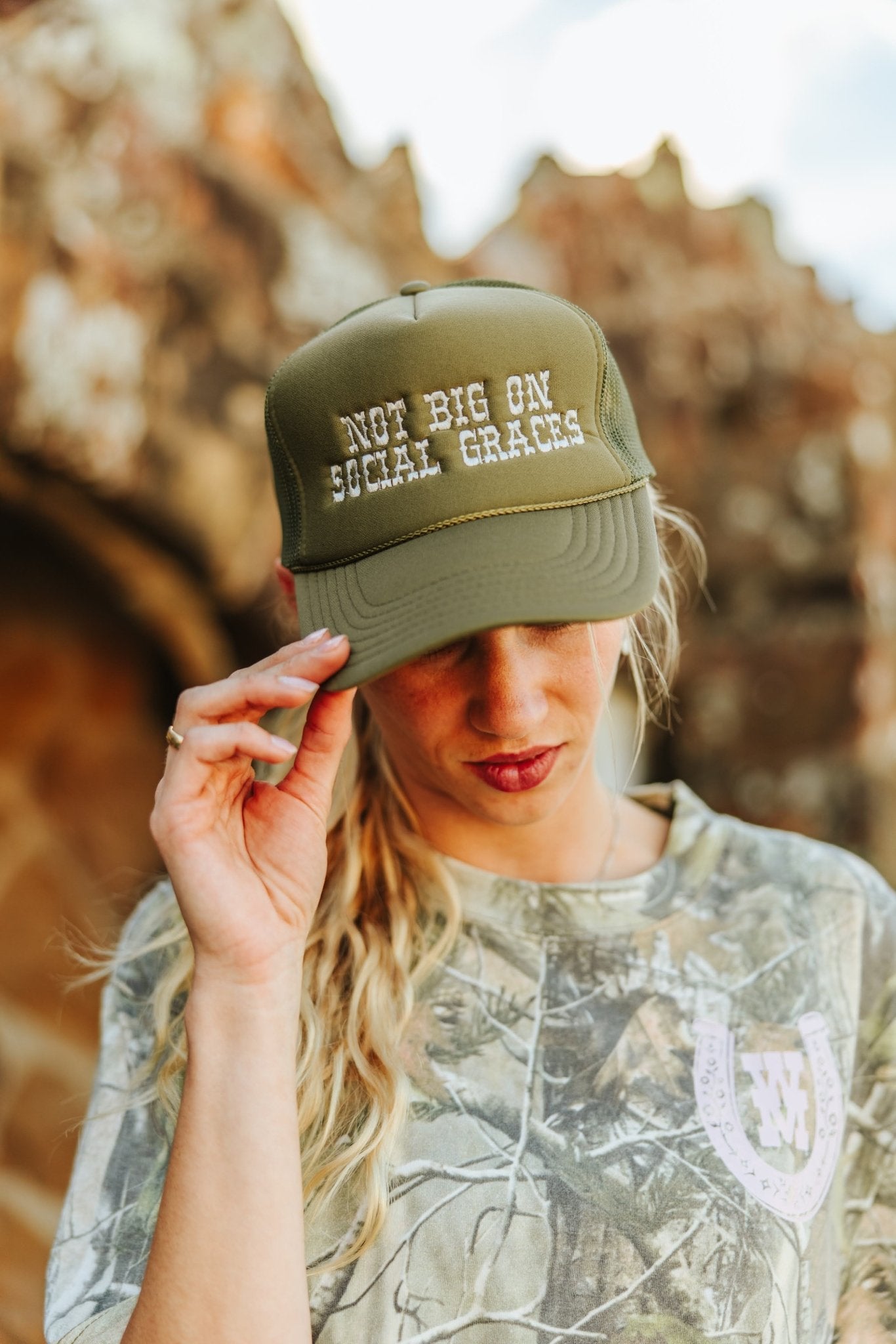 Not Big On Social Graces Trucker Hat