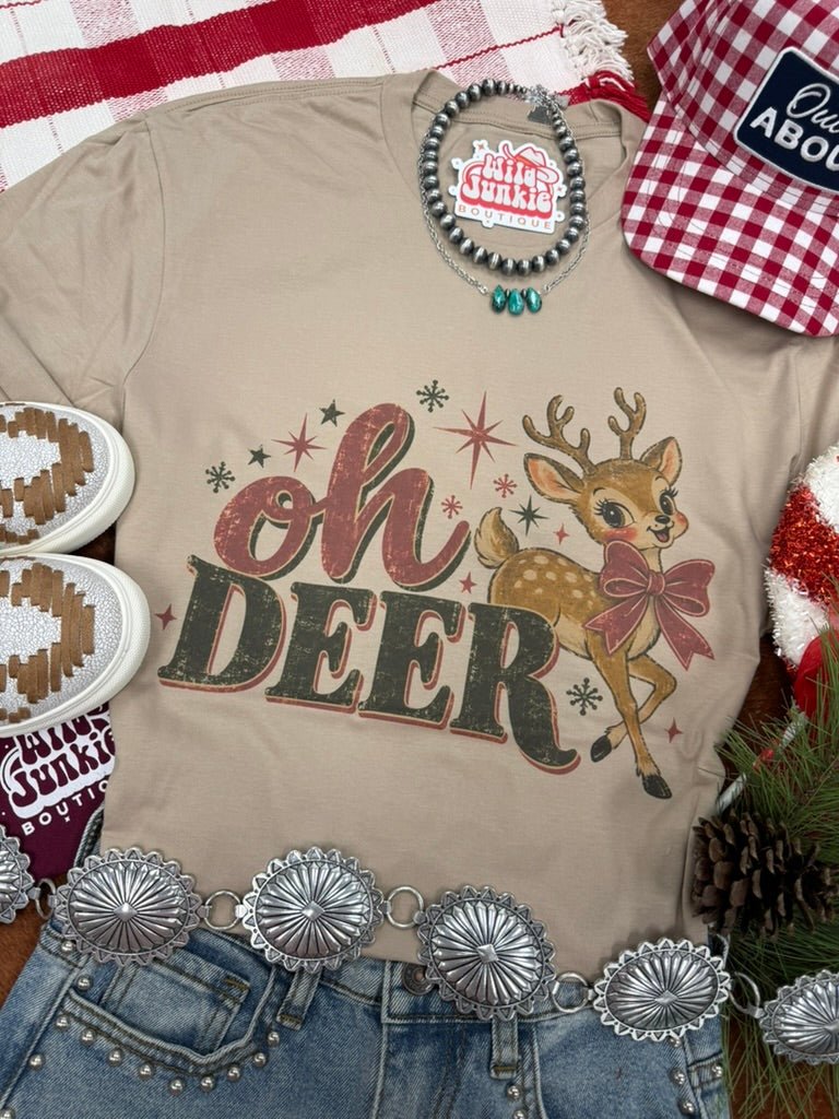 Oh Deer Christmas Graphic TeeTanS