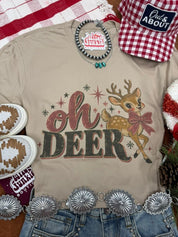 Oh Deer Christmas Graphic TeeTanS