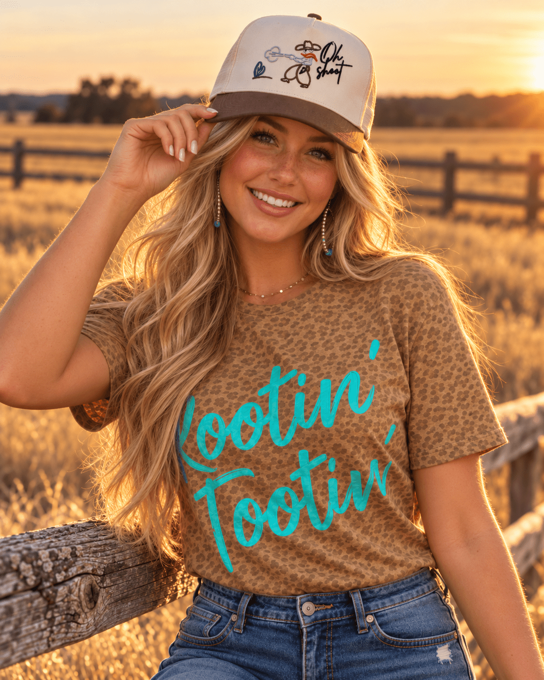 Oh Shoot Western Embroidered Trucker Hat
