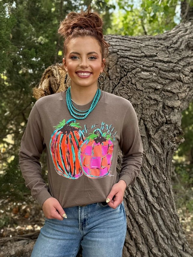 Oh So Thankful Pumpkins Long Sleeve TopS