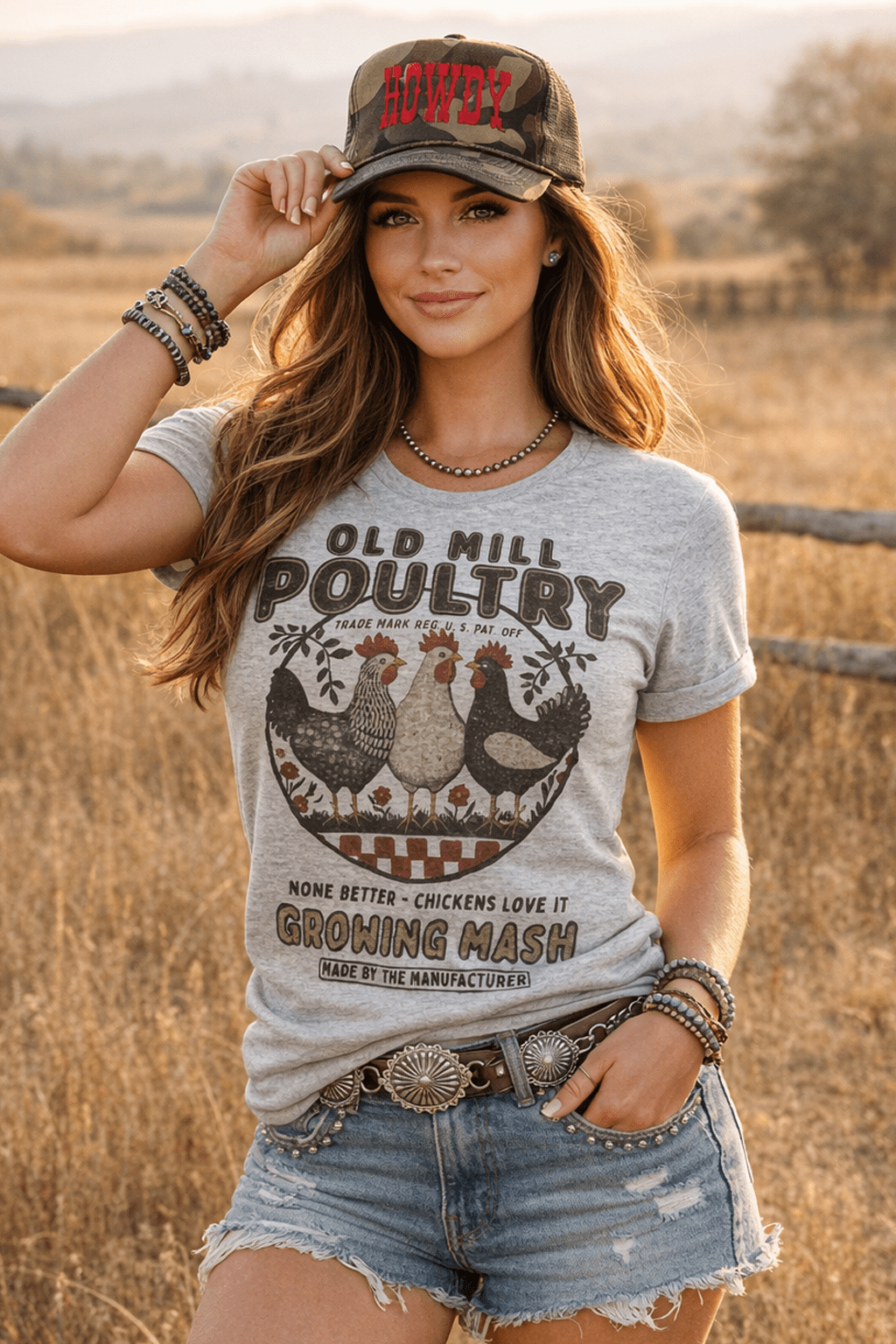 Old Mill Poultry Graphic TeeLight AshS