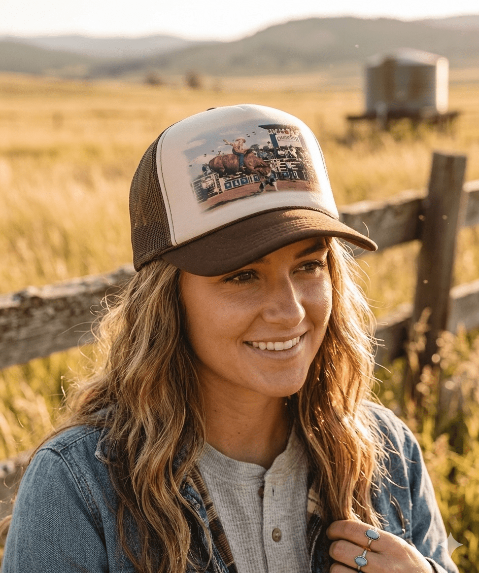 Ole Hud The Bull Rider Trucker Hat