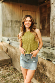 Olive Dolly Lace Tank TopS
