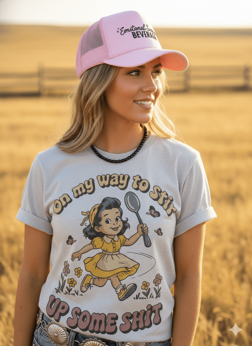 On My Way To Stir Up Some Shit Graphic TeeCool GreyS