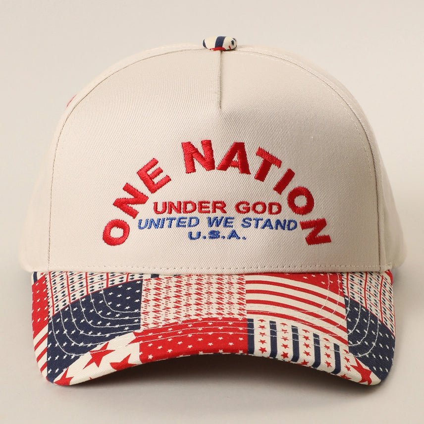 One Nation Under God Embroidered Trucker Hat