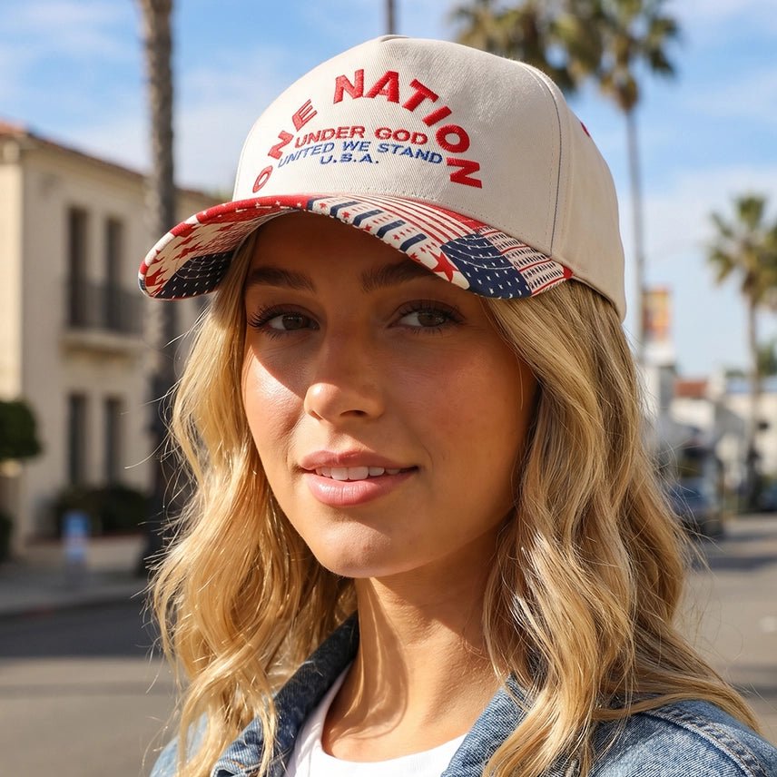 One Nation Under God Embroidered Trucker Hat