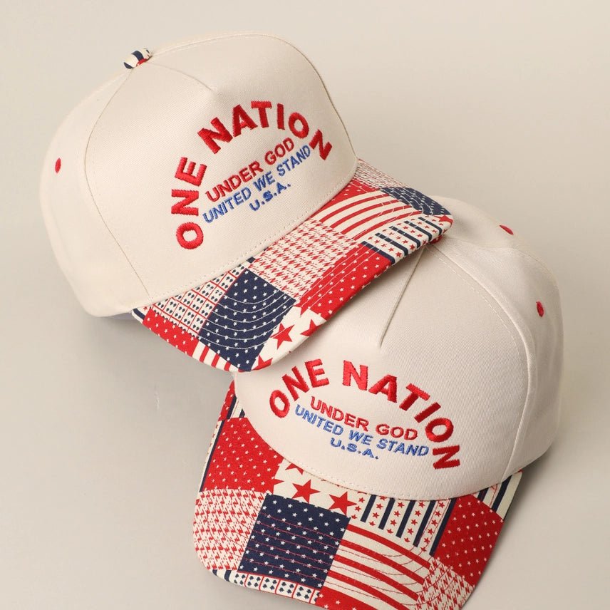 One Nation Under God Embroidered Trucker Hat