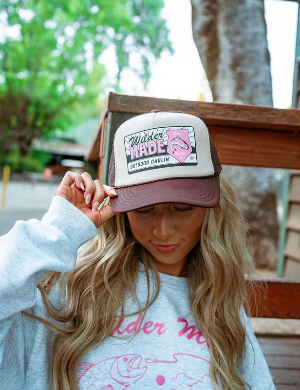 Outdoor Darlin' Gone Fishing Trucker Hat