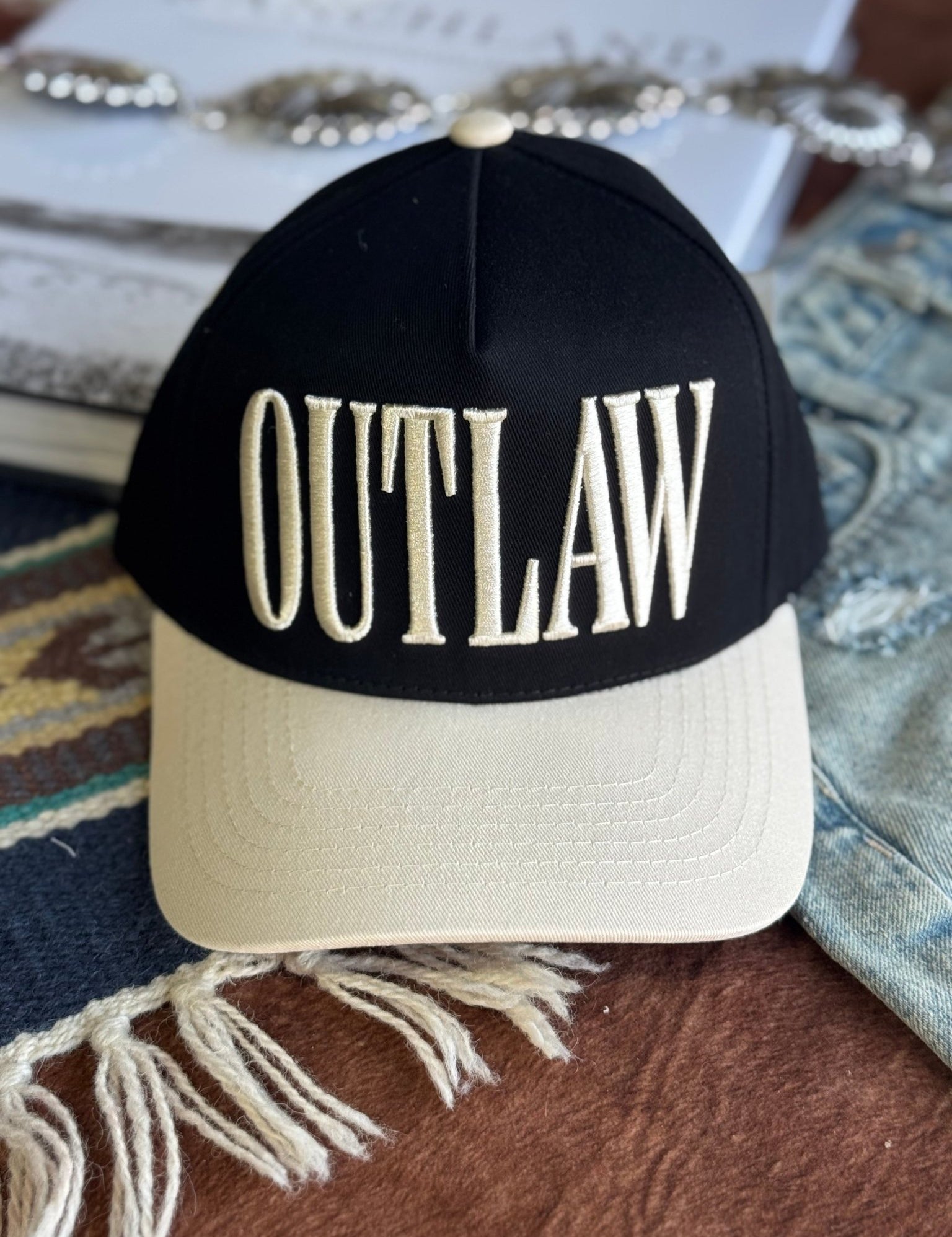Outlaw Embroidered Trucker Hat