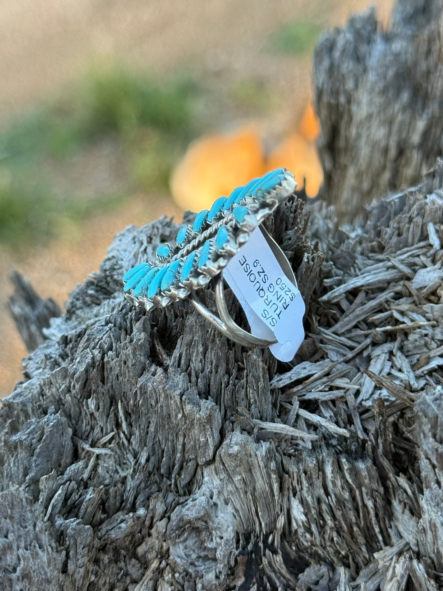 Oval Sunburst Turquoise Ring8