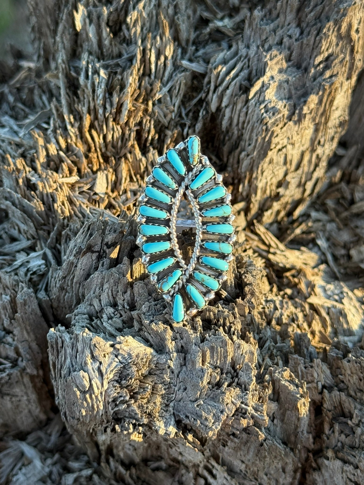 Oval Sunburst Turquoise Ring8