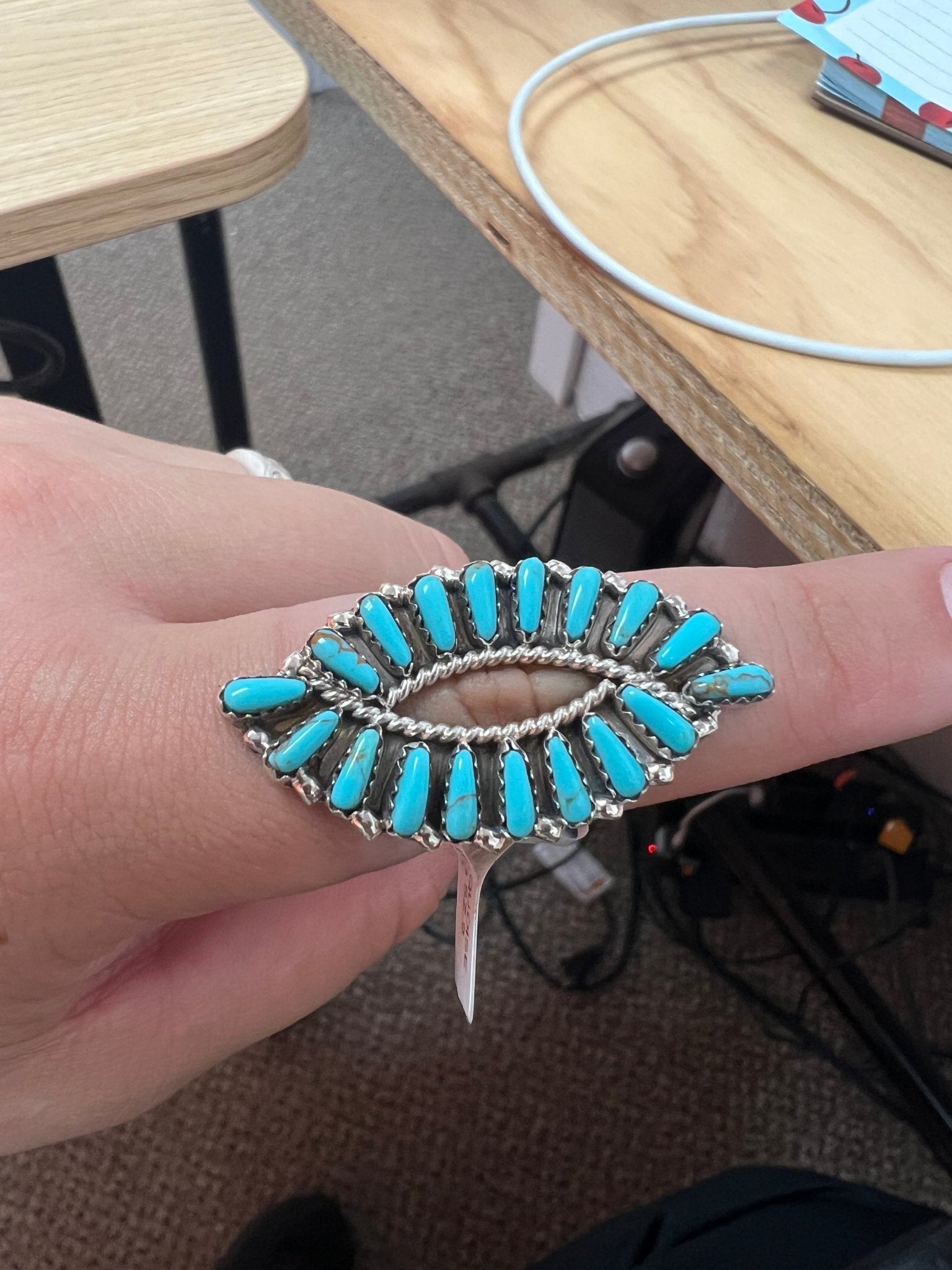 Oval Sunburst Turquoise Ring8