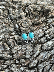 Oval Turquoise Glow Studs