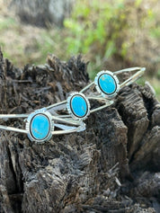 Oval Turquoise Horizon Cuff Bracelet
