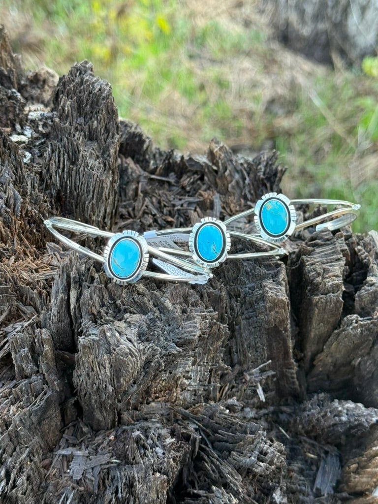 Oval Turquoise Horizon Cuff Bracelet
