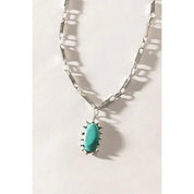 Oval Turquoise Link Necklace
