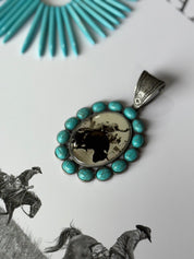 Oval Turquoise Rodeo Pendant