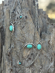 Oval Turquoise Station Necklace
