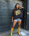 Oversized Honky Tonk Angel Graphic TeeBlackOS