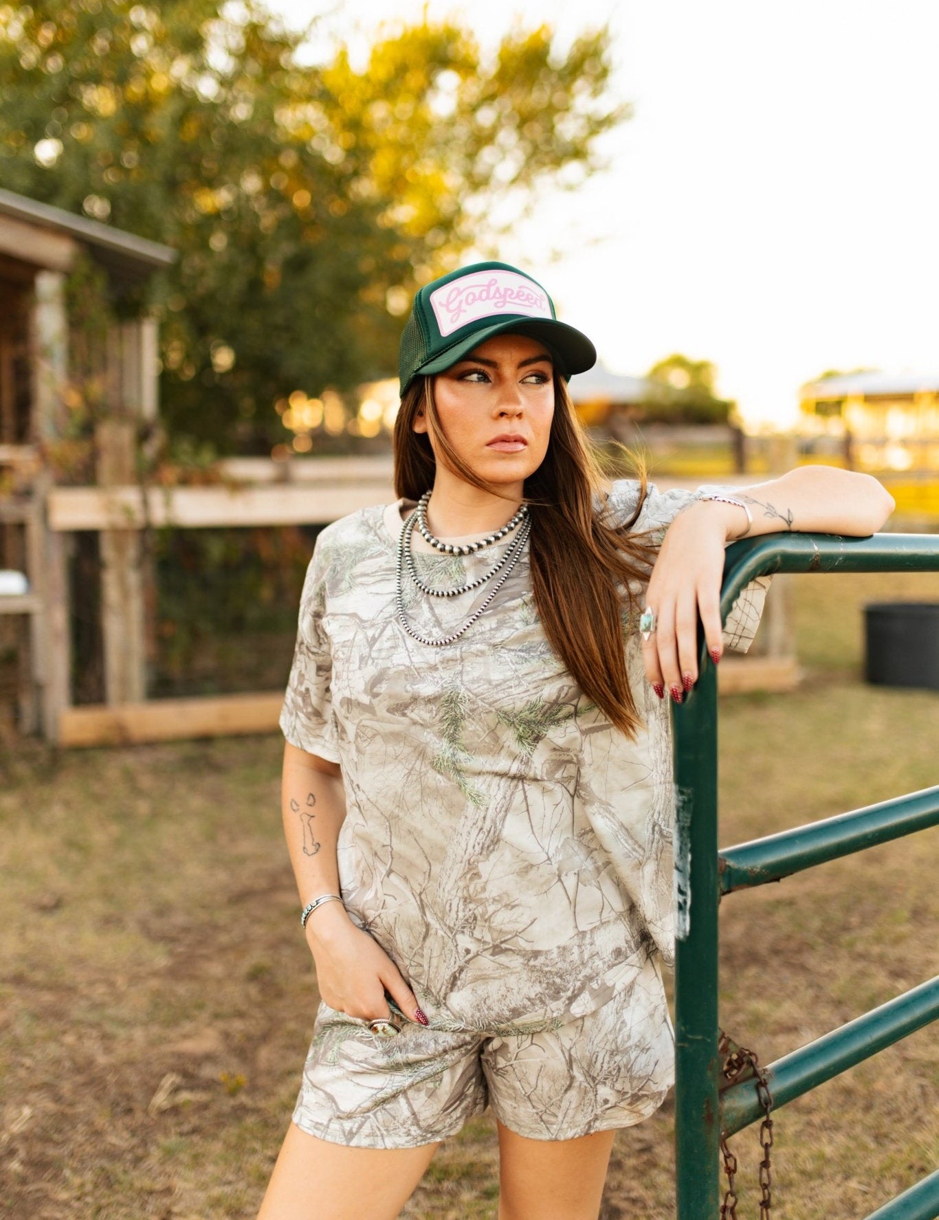 Oversized Retro Camo Tee and Shorts SetS