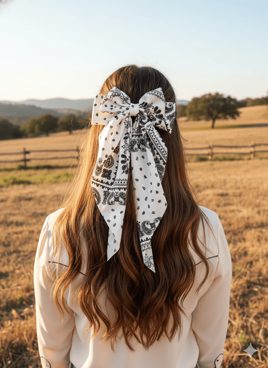 Paisley Bandana Hair Ribbon