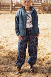 Paisley Bandana Print Jogger PantsS