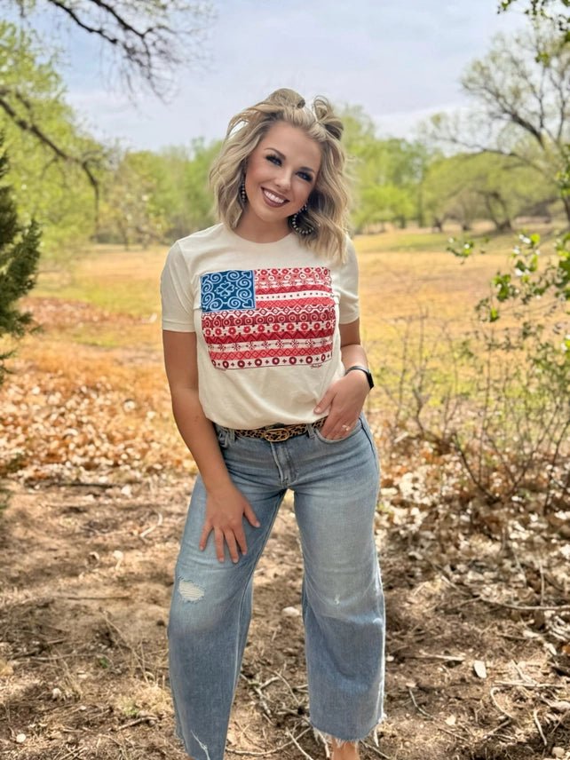 Paisley Flag Graphic TeeS