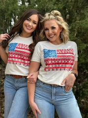 Paisley Flag Graphic TeeS