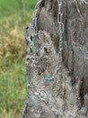Paperclip Silver Chain Necklace with Turquoise Bits