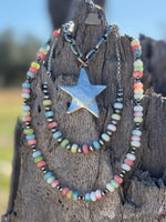 Pastel Opal Beaded Choker Necklace