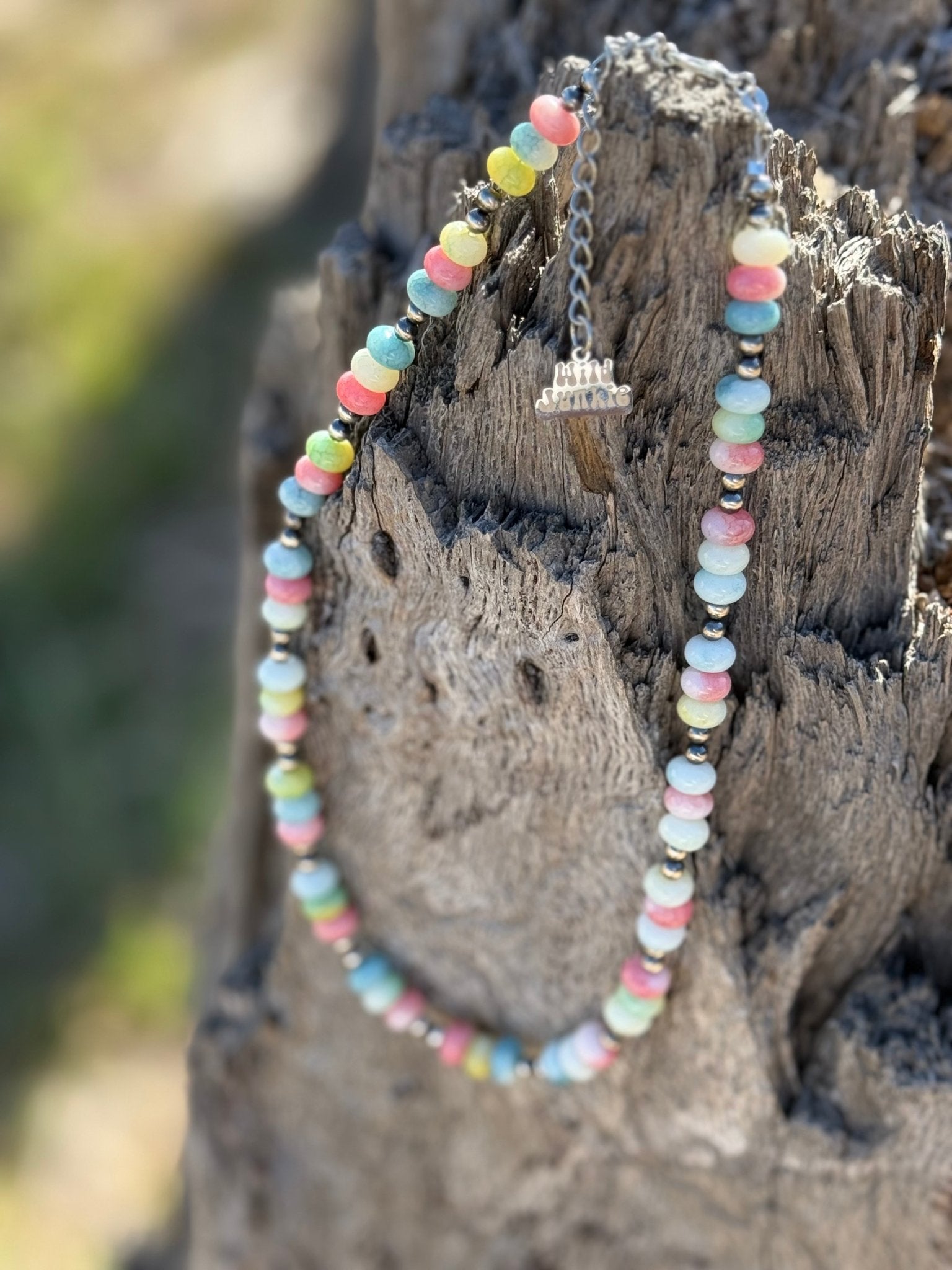 Pastel Opal Beaded Choker Necklace