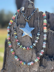 Pastel Opal Chain Necklace